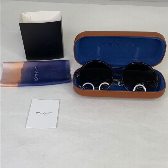 KOMONO Sunglasses ? NEW round gray black main image 8